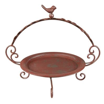 Clayre & Eef Pflanzen Etagere Halter 35x27x30 cm Rot Eisen (Gr. 35x27x30 cm)