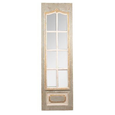 Clayre & Eef Spiegel 50x172 cm Beige Grau Holz Glas Rechteck (Gr. 50x4x172 cm)