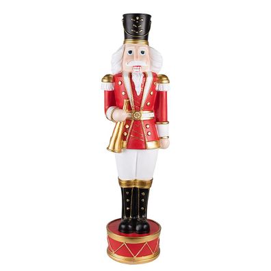 Clayre & Eef Figur Nussknacker 82 cm Rot Weiß Stein (Gr. 24x21x82 cm)