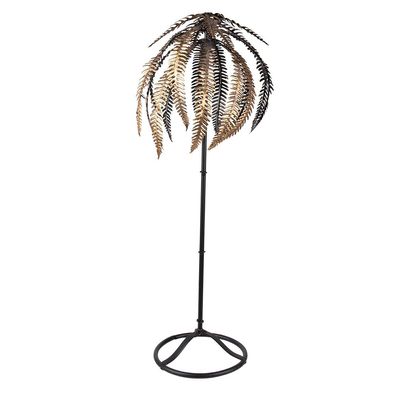 Clayre & Eef Dekoration Palme 73 cm Goldfarbig Schwarz Eisen (Gr. 29x29x73 cm)