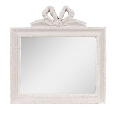 Clayre & Eef Spiegel 30x31 cm Grau Kunststoff Glas Rechteck (Gr. 30x2x31 cm)