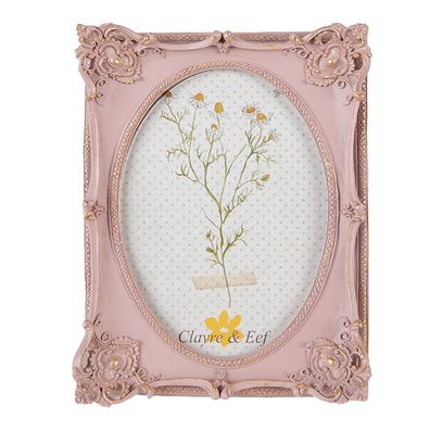 Clayre & Eef Bilderrahmen 13x18 cm Rosa Kunststoff Glas (Gr. 16x4x21 cm / 13x18 cm)