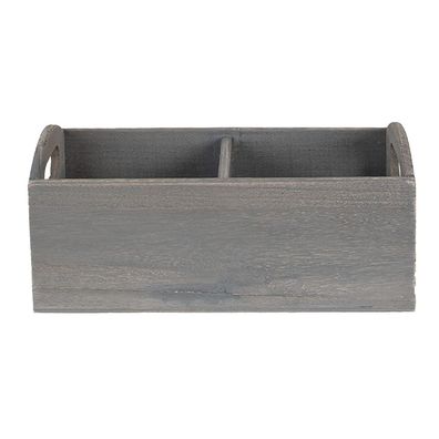 Clayre & Eef Briefhalter 30x15x13 cm Grau Holz Rechteck (Gr. 30x15x13 cm)