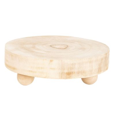 Clayre & Eef Pfannenuntersetzer Ø 23 cm Braun Holz Rund (Gr. Ø 23x6 cm)