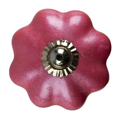 Clayre & Eef Türknauf Ø 4 cm Rosa Keramik (Gr. Ø 4x4 cm)