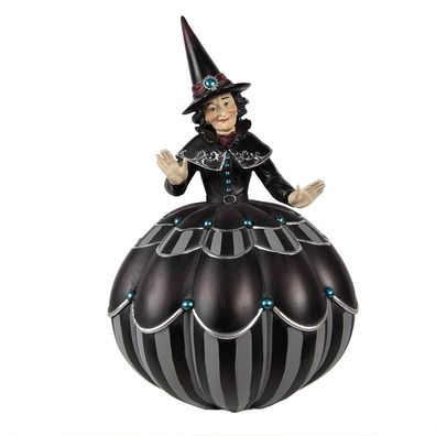 Clayre & Eef Halloween-Dekoration Hexe 26 cm Schwarz Polyresin (Gr. Ø 27x39 cm)