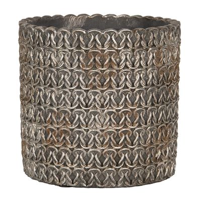 Clayre & Eef Innenblumentopf Ø 18x17 cm Grau Stein (Gr. Ø 18x17 cm)
