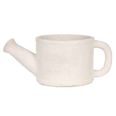 Clayre & Eef Blumentopf Gießkanne 27x15x11 cm Grau Stein (Gr. 27x15x11 cm)