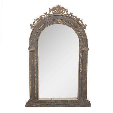Clayre & Eef Spiegel 73x7x115 cm Grau Beige Glas (Gr. 73x7x115 cm)