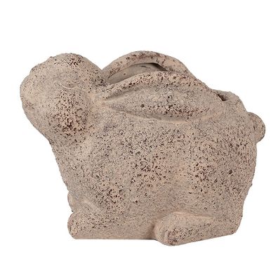Clayre & Eef Blumentopf Kaninchen 17x12x12 cm Beige Keramik (Gr. 17x12x12 cm)
