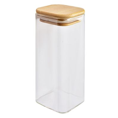 Clayre & Eef Vorratsglas 6x6x15 cm Transparant Glas (Gr. 6x6x15 cm)