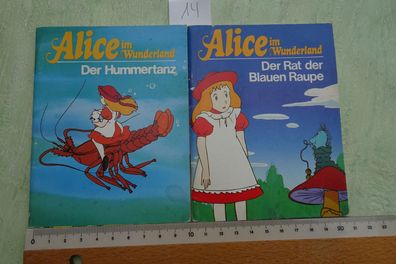 2x Alice im Wunderland Der Rat der blauen Raupe Der Hummertanz 1984 Ueberreuter