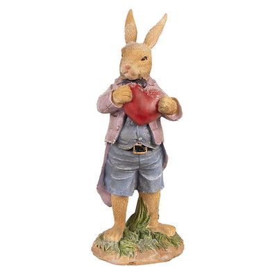 Clayre & Eef Figur Kaninchen 20 cm Braun Polyresin (Gr. 8x7x20 cm)