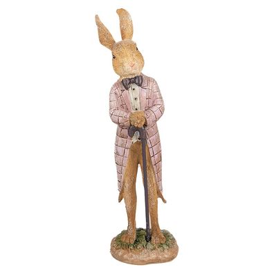 Clayre & Eef Figur Kaninchen 21 cm Braun Polyresin (Gr. 7x6x21 cm)