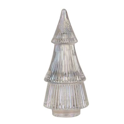 Clayre & Eef Glastopf Weihnachtsbaum Ø 7x16 cm Transparant Glas (Gr. Ø 7x16 cm)