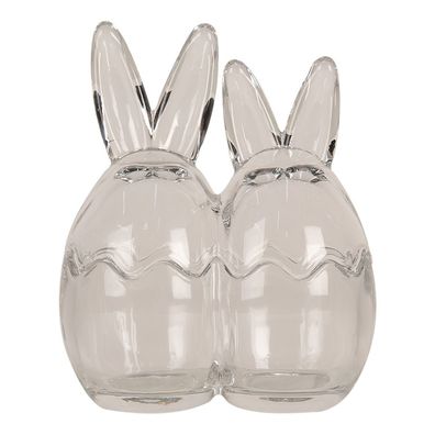 Clayre & Eef Glastopf Ei 14x8x17 cm Transparant Glas (Gr. 14x8x17 cm)