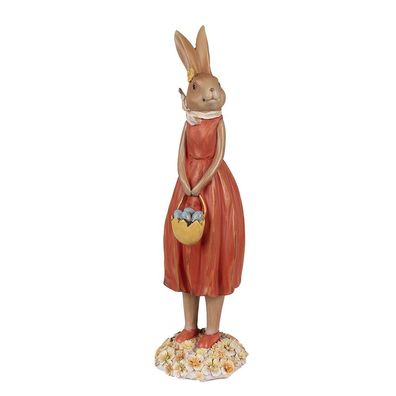 Clayre & Eef Figur Kaninchen 33 cm Braun Polyresin (Gr. 9x9x33 cm)