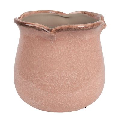 Clayre & Eef Innenblumentopf Ø 16x15 cm Rosa Keramik (Gr. Ø 16x15 cm)
