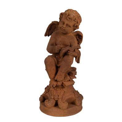 Clayre & Eef Dekorationsfigur Engel 36 cm Braun Polyresin (Gr. 16x16x36 cm)