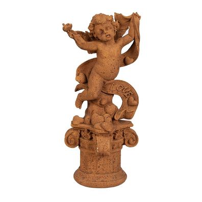 Clayre & Eef Dekorationsfigur Engel 30 cm Braun Polyresin (Gr. 13x13x30 cm)