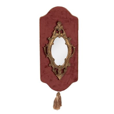 Clayre & Eef Spiegel 20x3x44 cm Rosa Goldfarbig Polyresin (Gr. 20x3x44 cm)