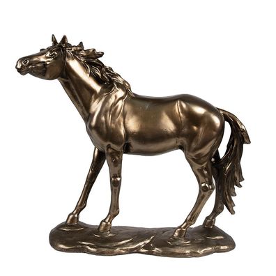 Clayre & Eef Dekorationsfigur Pferd 34x10x32 cm Braun Polyresin (Gr. 34x10x32 cm)
