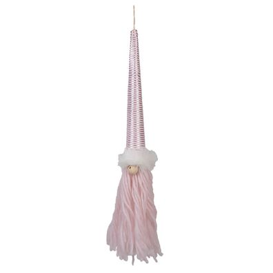 Clayre & Eef Deko-Anhänger Zwerg 48 cm Rosa Synthetisch (Gr. 6x6x48 cm)