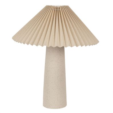 Clayre & Eef Tischlampe Ø 36x42 cm Beige Keramik