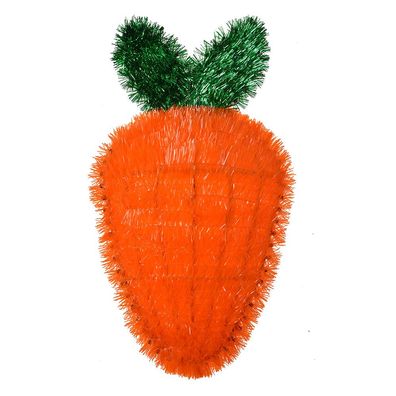 Clayre & Eef Wanddekoration Karotte 20x3x37 cm Orange Kunststoff (Gr. 20x3x37 cm)