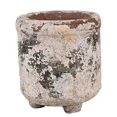 Clayre & Eef Blumentopf Ø 9x10 cm Beige Terrakotta (Gr. Ø 9x10 cm)