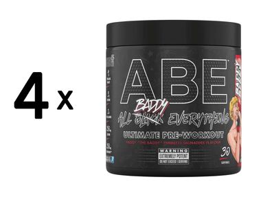 4 x Applied Nutrition ABE Pre-Workout (30 Serv) Baddy Berry
