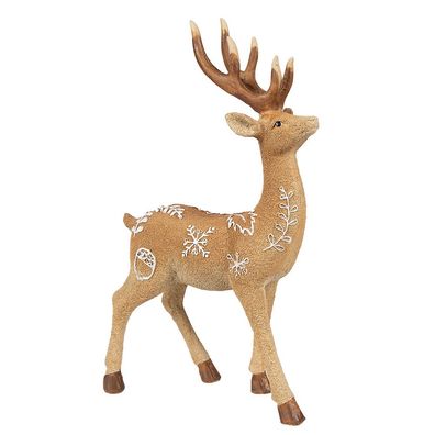 Clayre & Eef Dekorationsfigur Hirsch 31 cm Braun Kunststoff (Gr. 19x7x31 cm)