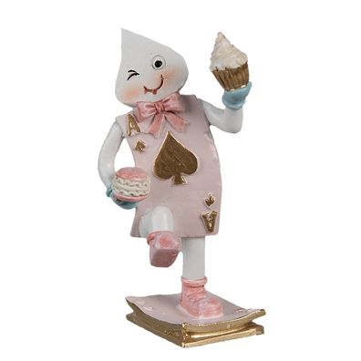 Clayre & Eef Dekorationsfigur Puppchen Cupcake 9 cm Rosa Kunststoff (Gr. 4x4x9 cm)