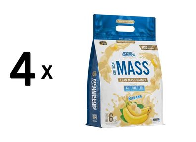 4 x Applied Nutrition Critical Mass Professional (6000g) Banana