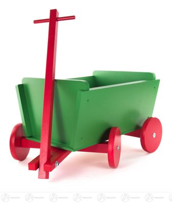 Spielzeug Bollerwagen grün mit roten Rädern BxHxT 48 cmx22,5 cmx30 cm NEU