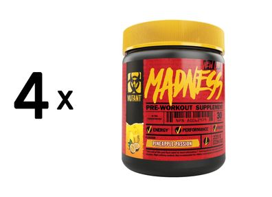 4 x Mutant Mutant Madness (30 serv) Pineapple Passion