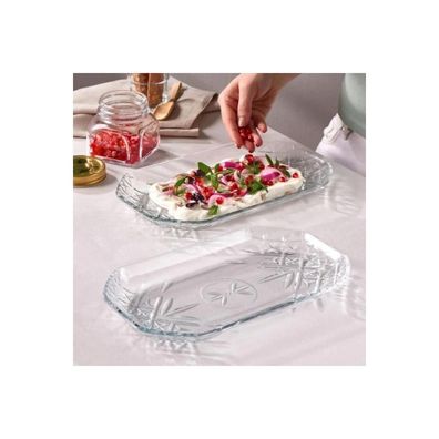 Pasabahce Timeless 54188 Zeitloser Servierteller Service Platte transparent