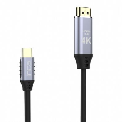 Inca 2m 4K HDMI-Kabel: Brillante Bildübertragung (30 Hz), HDMI 1.4 Abwärtskompatib