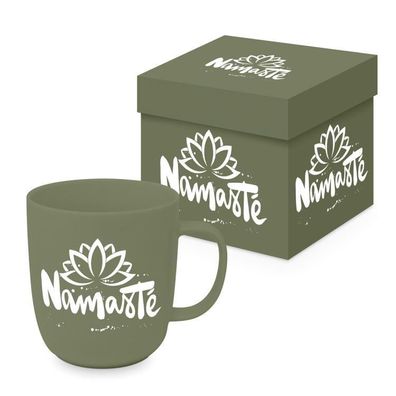 Matte Mug Namaste green, Becher in Geschenkbox, 0,4l, 604490 1 St