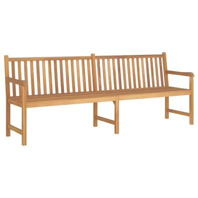 vidaXL Gartenbank 228 cm Massivholz Teak