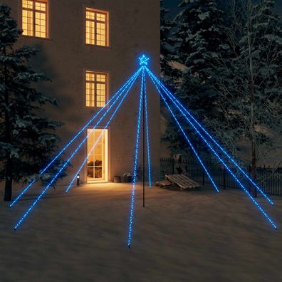 vidaXL Weihnachtsbaum-Lichterketten Indoor Outdoor 800 LEDs Blau 5 m