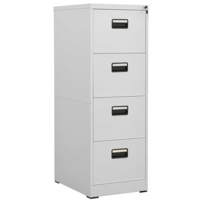 vidaXL Aktenschrank Hellgrau 46x62x133 cm Stahl