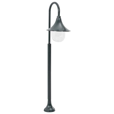 vidaXL Garten-Pollerleuchte E27 120 cm Aluminium Dunkelgrün