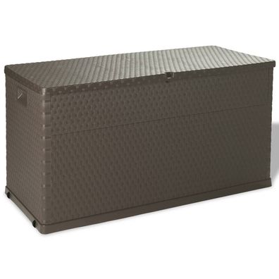 vidaXL Garten-Aufbewahrungsbox Braun 120x56x63 cm PP Rattan