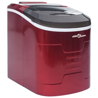 vidaXL Eiswürfelbereiter Rot 2,4 L 15 kg / 24 h