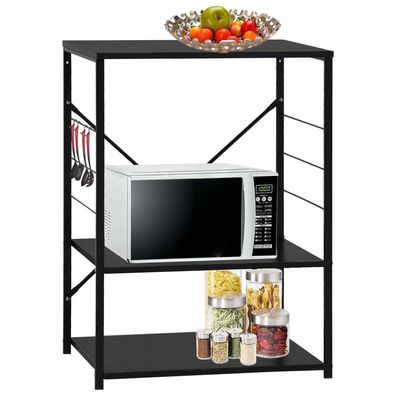 vidaXL Mikrowellenregal Schwarz 60×39,6×79,5 cm Holzwerkstoff