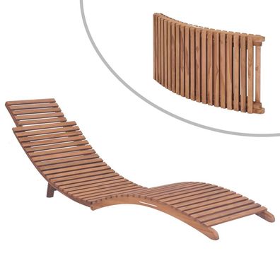 vidaXL Sonnenliege Klappbar Massivholz Teak