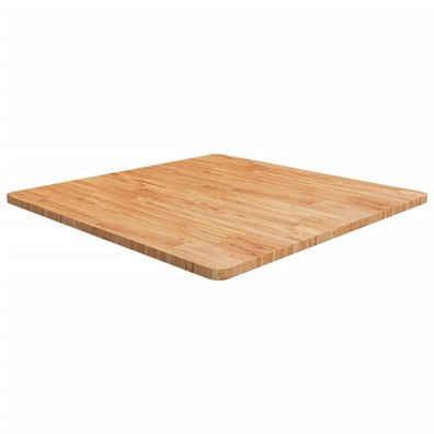 vidaXL Tischplatte Quadratisch Hellbraun 90x90x2,5cm Behandelte Eiche