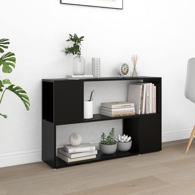 vidaXL Bücherregal Schwarz 100x24x63 cm Holzwerkstoff