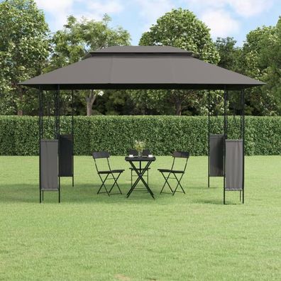 vidaXL Pavillon mit Dach Anthrazit 400x300x270 cm Stahl